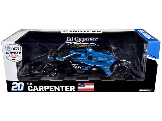 Dallara IndyCar #20 Ed Carpenter "Guy Care" Ed Carpenter Racing "NTT IndyCar Series" (2024) 1/18 Diecast Model Car by Greenlight Greenlight