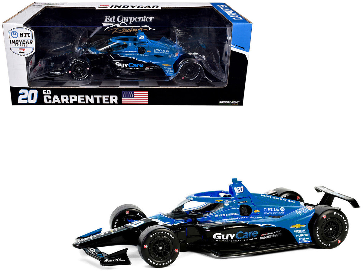 Dallara IndyCar #20 Ed Carpenter "Guy Care" Ed Carpenter Racing "NTT IndyCar Series" (2024) 1/18 Diecast Model Car by Greenlight Greenlight