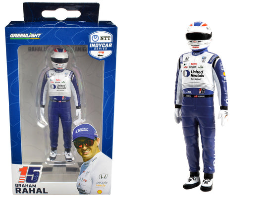"NTT IndyCar Series" #15 Graham Rahal Driver Figure "United Rentals - Rahal Letterman Lanigan Racing" for 1/18 Scale Models by Greenlight-0