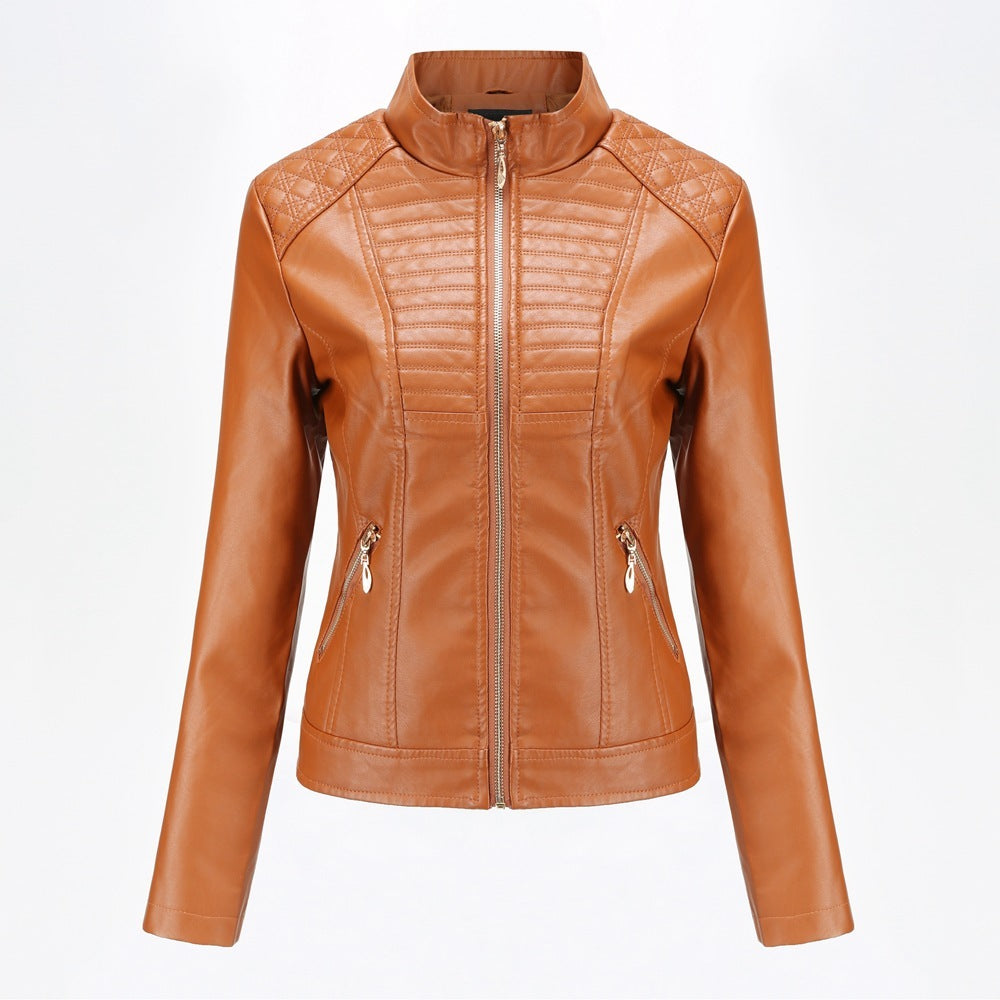Women's motorcycle leather jacket LadyShow.Store