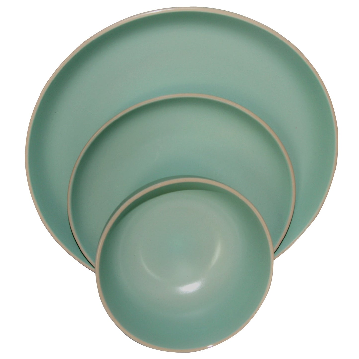Gibson Home Rockaway 12 Piece Stoneware Dinnerware Set In Matte Teal W2B