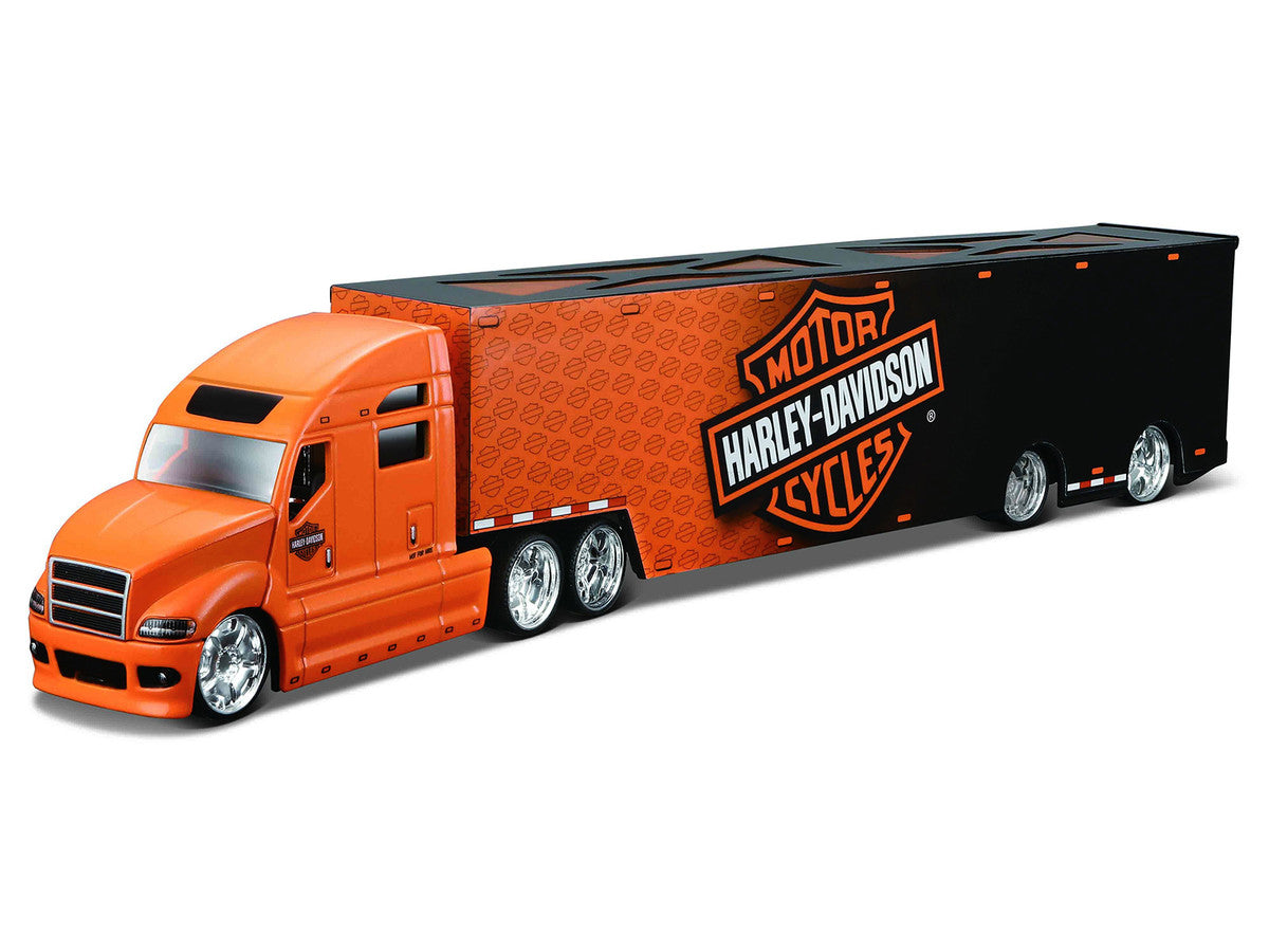 Harley Davidson Custom Hauler Trailer Orange "Custom Haulers" Series 1/64 Diecast Model by Maisto Maisto