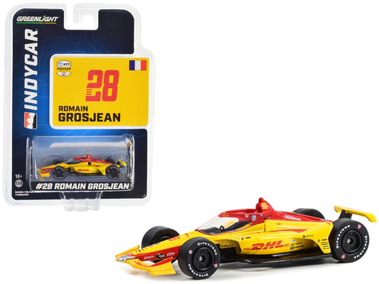 Dallara IndyCar #28 Romain Grosjean "DHL" Andretti Autosport "NTT IndyCar Series" (2023) 1/64 Diecast Model Car by Greenlight