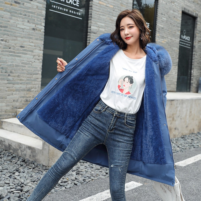 Ladies mid-length down padded jacket Accent Plus
