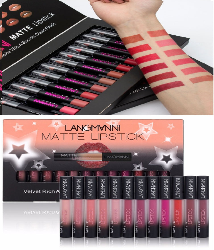 Matte Lipstick Waterproof Long-lasting Velvet Lipstick Set LadyShow.Store