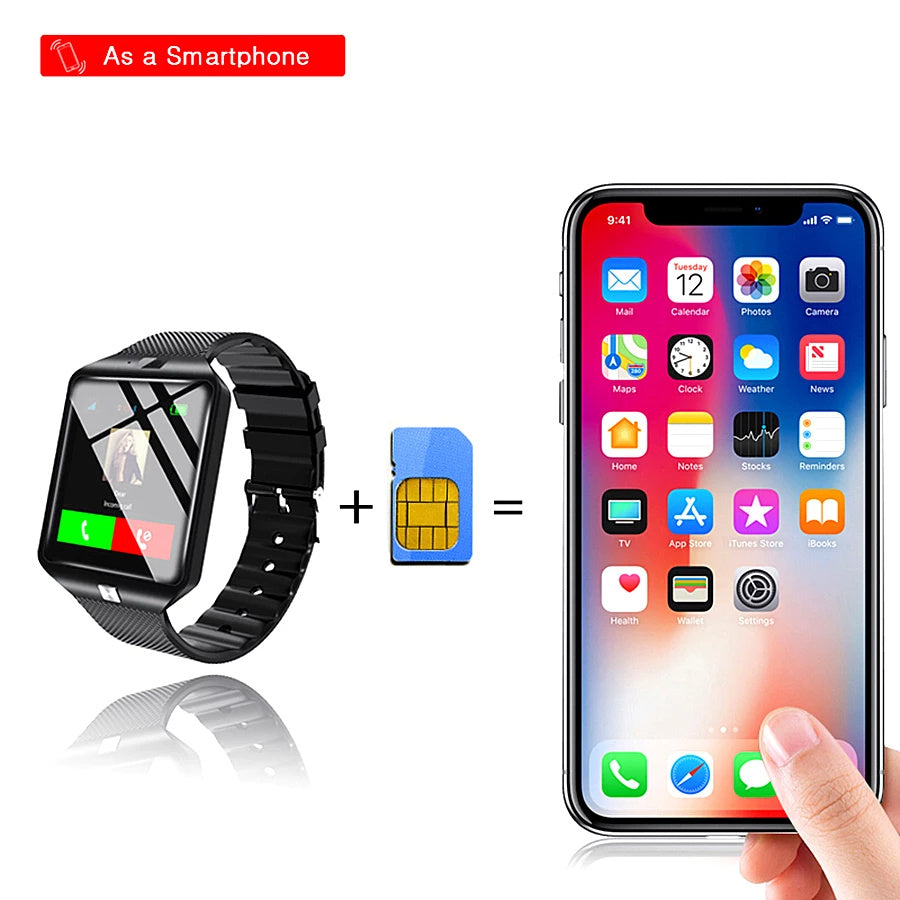 Smart Watch Support TF Card SIM Camera Sport Bluetooth Pi-Mart