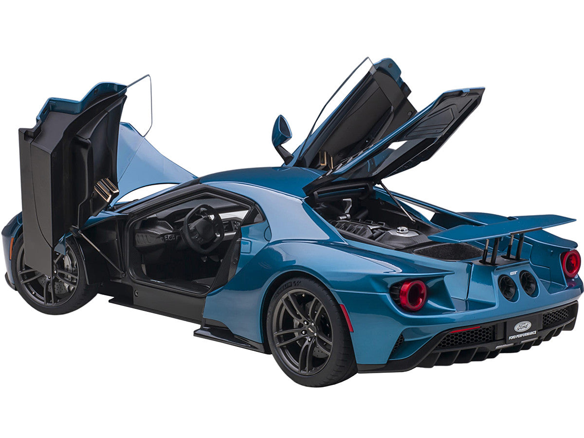 2017 Ford GT Liquid Blue Metallic 1/12 Model Car by Autoart-1