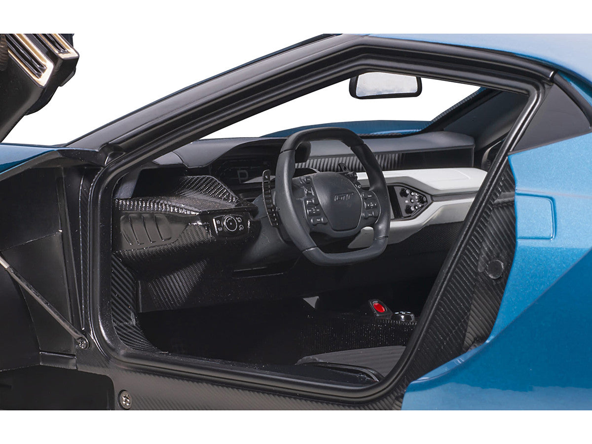 2017 Ford GT Liquid Blue Metallic 1/12 Model Car by Autoart-3