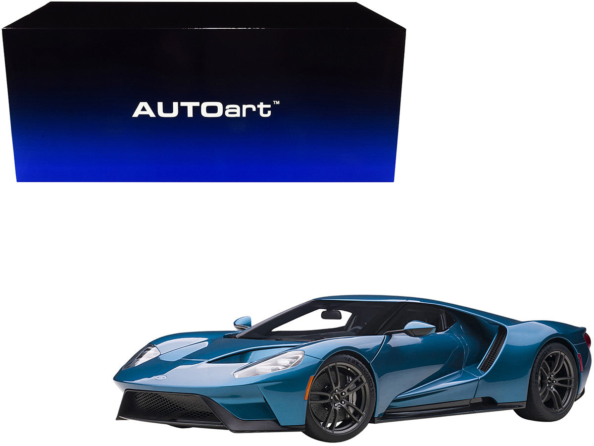 2017 Ford GT Liquid Blue Metallic 1/12 Model Car by Autoart-0