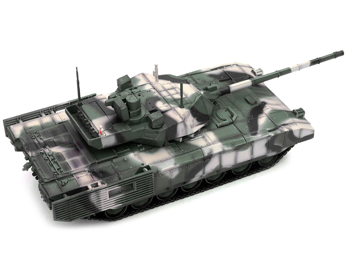 Russian T14 Armata MBT (Main Battle Tank) Multi-Woodland Camouflage "Armor Premium" Series 1/72 Diecast Model by Panzerkampf Panzerkampf