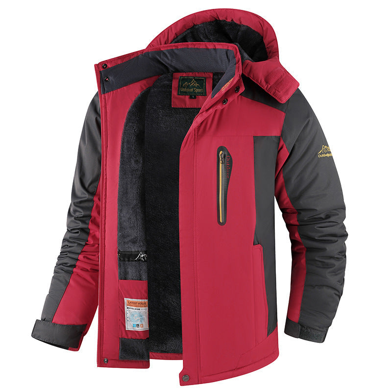 Winter Men's Fleece-lined Thick Outdoor Jacket CJD