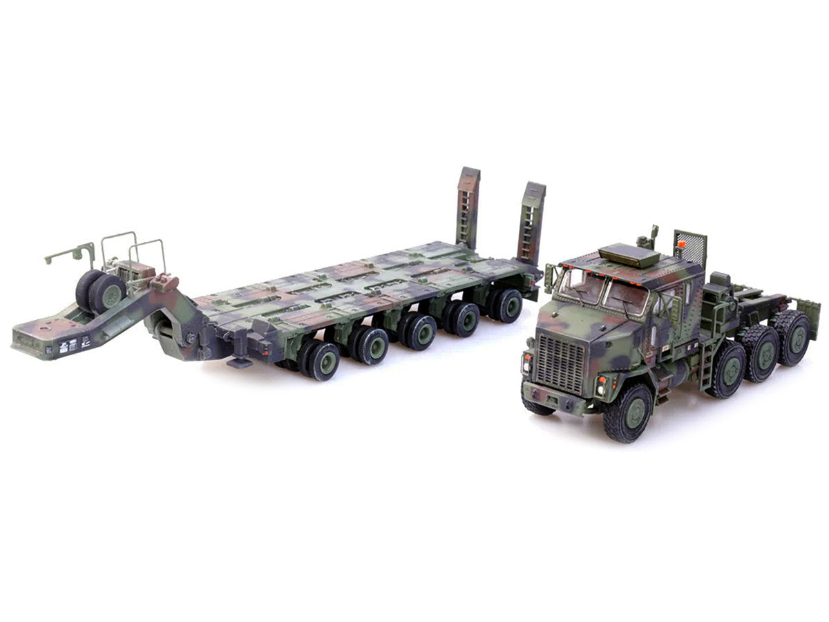 M1070 Heavy Equipment Transporter Army Camouflage "Armor Premium" Series 1/72 Diecast Model by Panzerkampf Panzerkampf