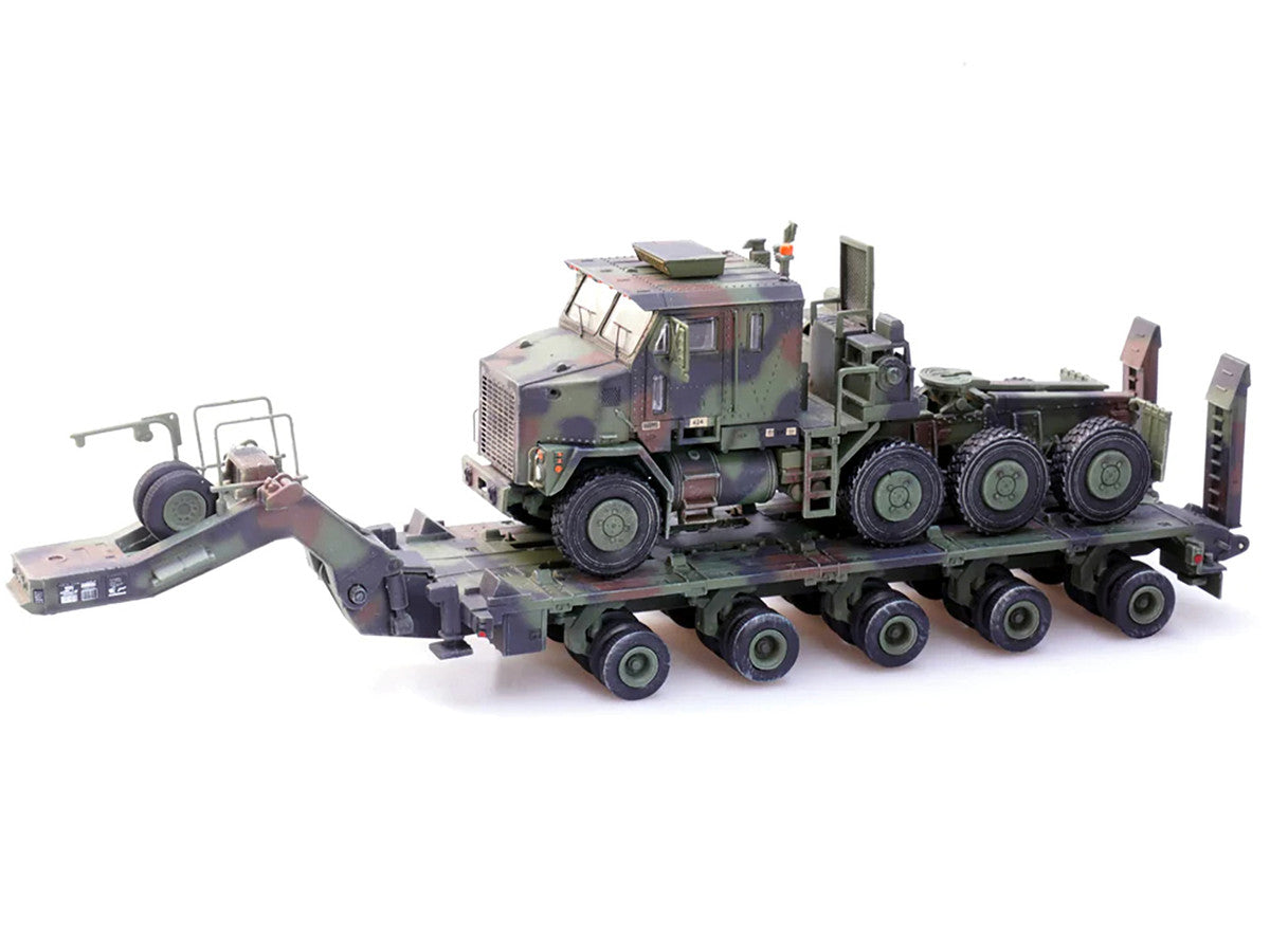 M1070 Heavy Equipment Transporter Army Camouflage "Armor Premium" Series 1/72 Diecast Model by Panzerkampf Panzerkampf