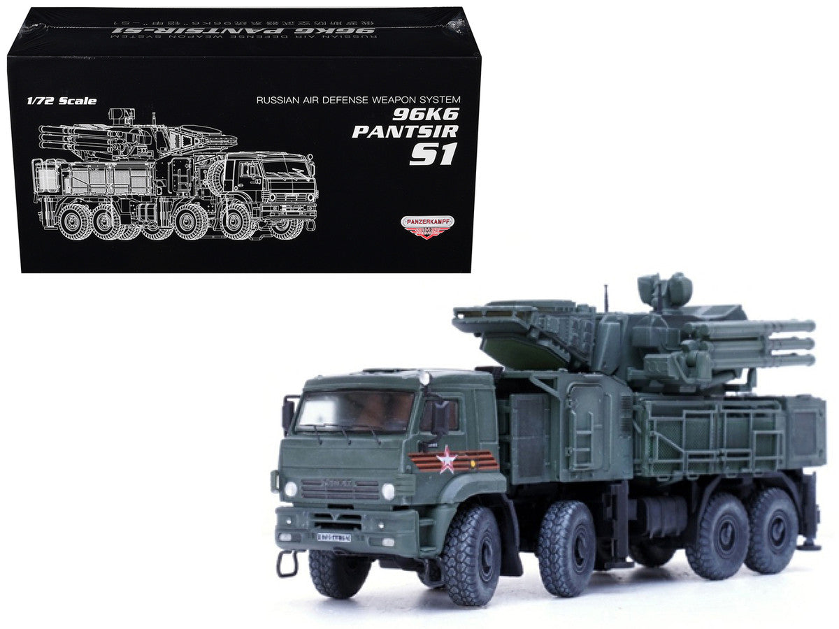 Pantsir S1 96K6 Self-Propelled Air Defense Weapon System "Victory Day Parade" Russian Army "Armor Premium" Series 1/72 Diecast Model by Panzerkampf Panzerkampf
