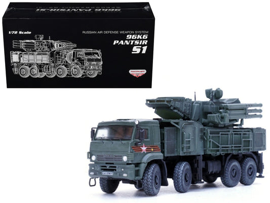 Pantsir S1 96K6 Self-Propelled Air Defense Weapon System "Victory Day Parade" Russian Army "Armor Premium" Series 1/72 Diecast Model by Panzerkampf Panzerkampf