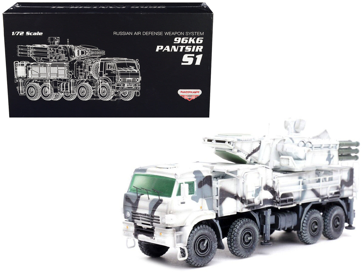 Pantsir S1 96K6 Self-Propelled Air Defense Weapon System Winter Camouflage "Russia's Arctic Forces" "Armor Premium" Series 1/72 Diecast Model by Panzerkampf Panzerkampf