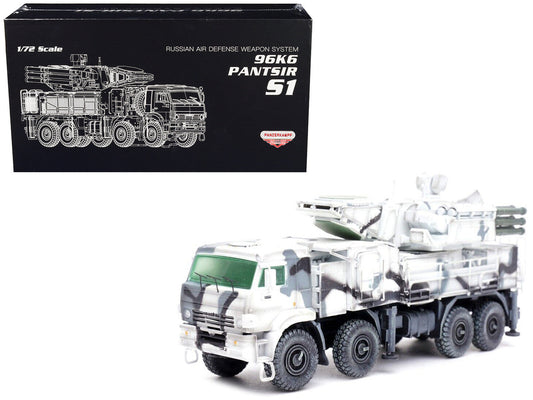 Pantsir S1 96K6 Self-Propelled Air Defense Weapon System Winter Camouflage "Russia's Arctic Forces" "Armor Premium" Series 1/72 Diecast Model by Panzerkampf Panzerkampf