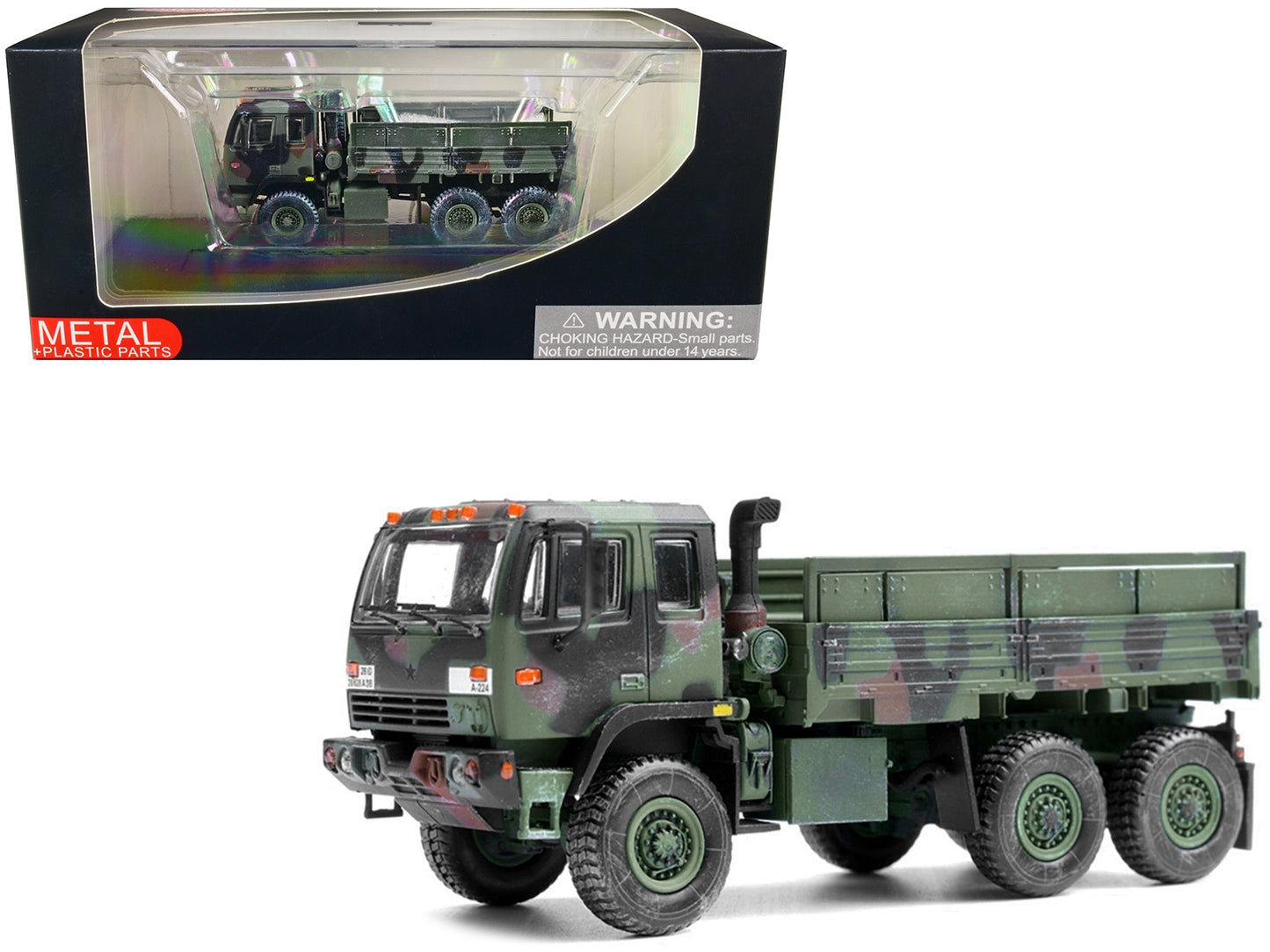 M1083 MTV (Medium Tactical Vehicle) Standard Cargo Truck NATO Camouflage "US Army" "Armor Premium" Series 1/72 Diecast Model by Panzerkampf