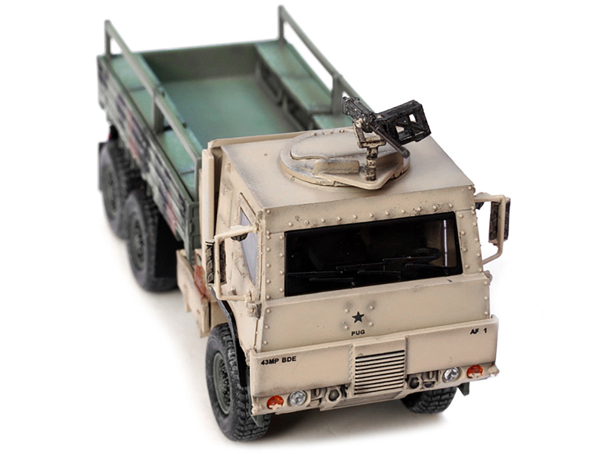 M1083 MTV (Medium Tactical Vehicle) Armored Cab Cargo Truck with Turret NATO Camouflage "US Army" "Armor Premium" Series 1/72 Diecast Model by Panzerkampf Panzerkampf