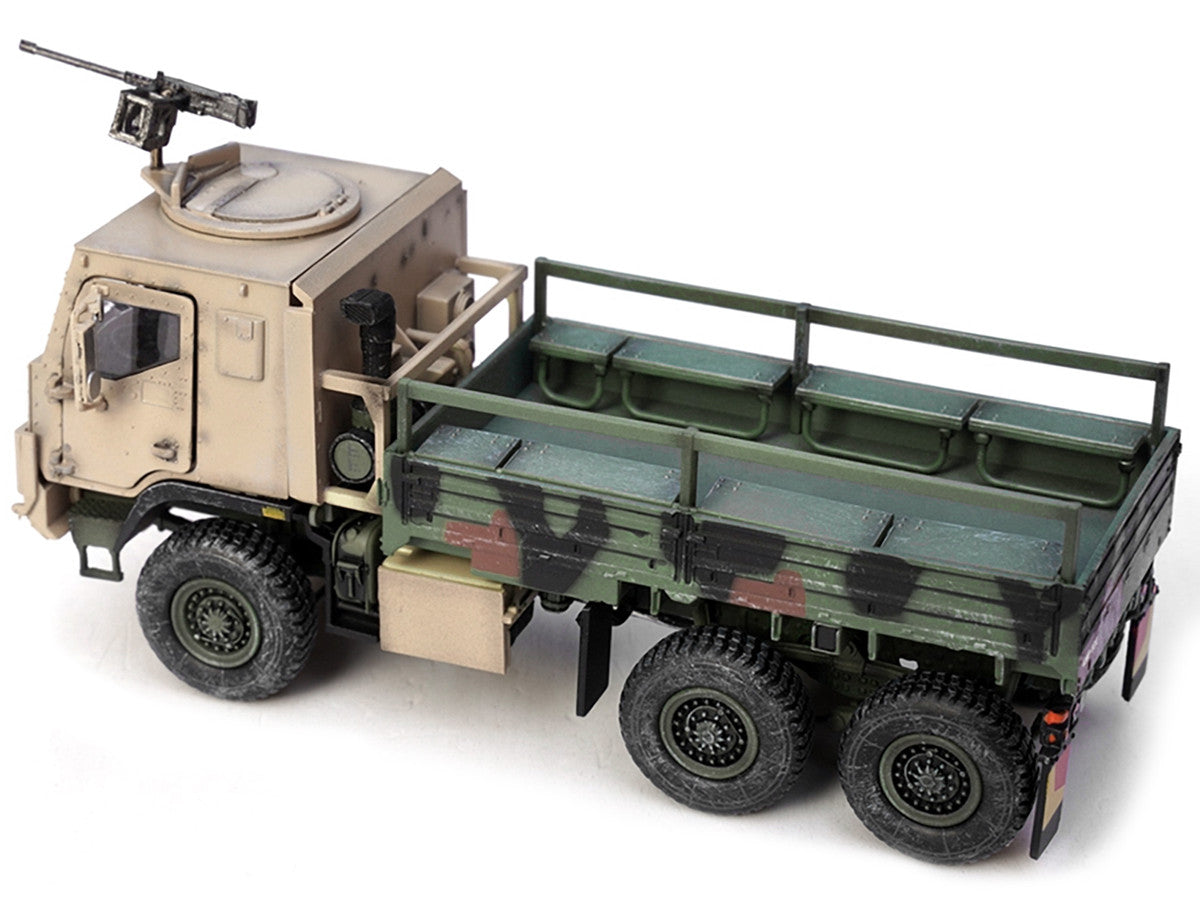 M1083 MTV (Medium Tactical Vehicle) Armored Cab Cargo Truck with Turret NATO Camouflage "US Army" "Armor Premium" Series 1/72 Diecast Model by Panzerkampf Panzerkampf