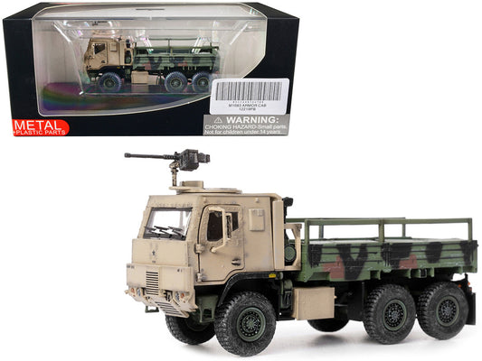 M1083 MTV (Medium Tactical Vehicle) Armored Cab Cargo Truck with Turret NATO Camouflage "US Army" "Armor Premium" Series 1/72 Diecast Model by Panzerkampf Panzerkampf