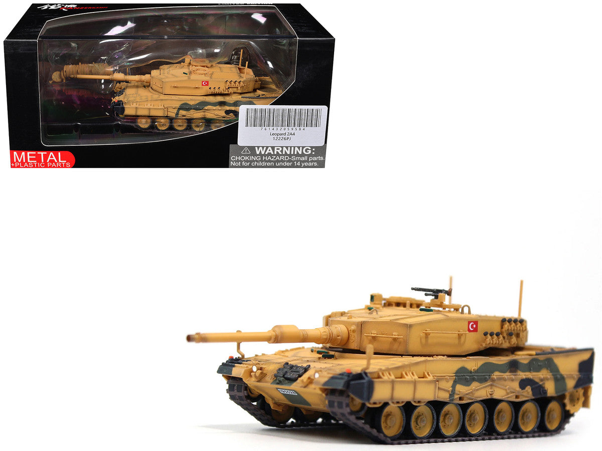 Leopard 2A4 Main Battle Tank "Desert Camouflage 2nd Cavalry Armored Brigade Turkey-Syrian Border" (2016) Turkish Army "Armor Premium" Series 1/72 Diecast Model by Panzerkampf Panzerkampf