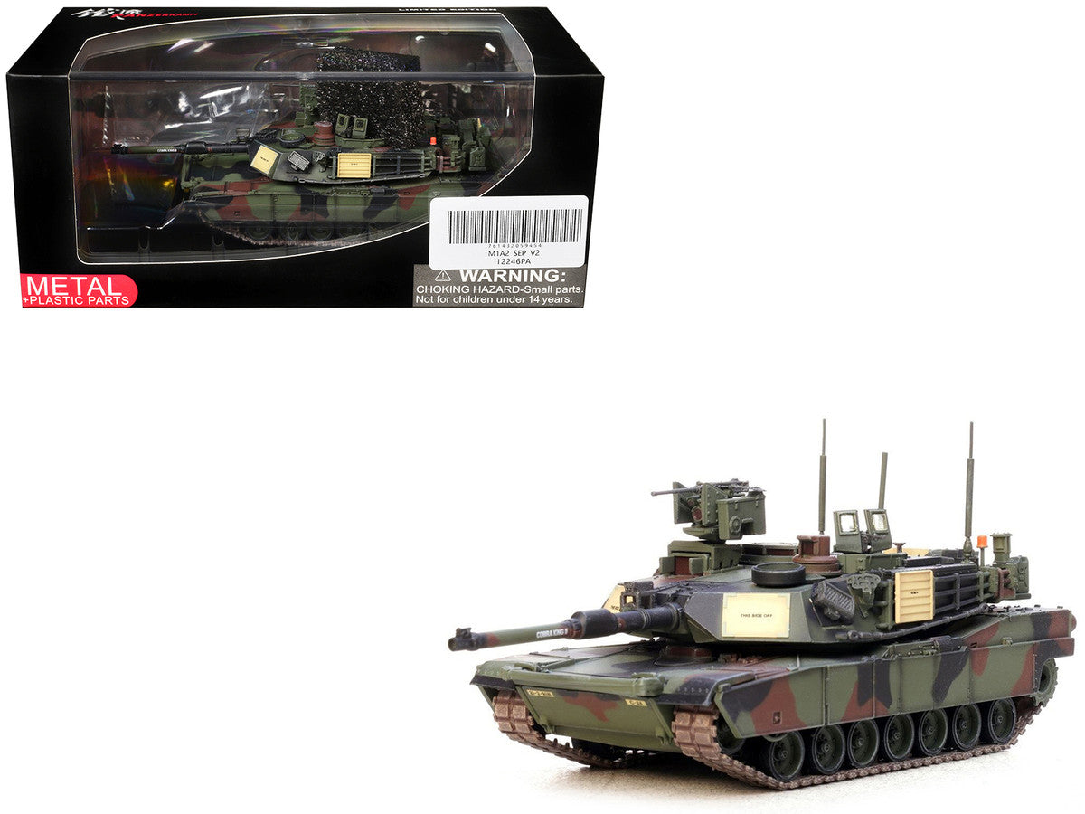 General Dynamics M1A2 SEP V2 Abrams Tank "2nd Battalion 9th Infantry Regiment 2nd Infantry Division South Korea" United States Army 1/72 Diecast Model by Panzerkampf-3