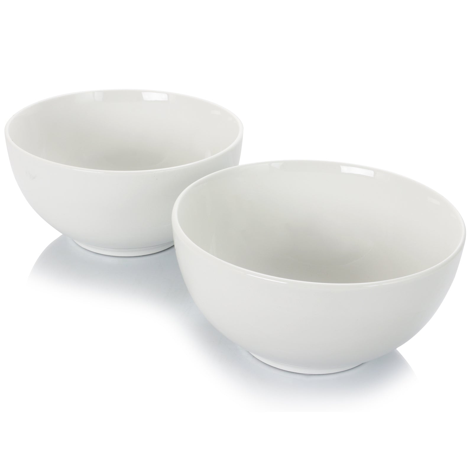 Gibson Home 2 Piece 7 Inch Ceramic All-Purpose Round Bowl Set in White W2B