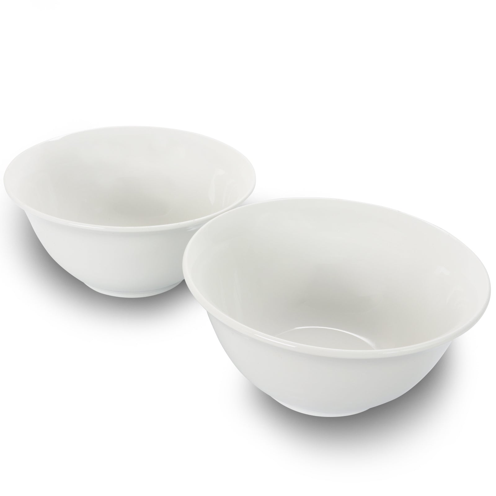 Gibson Home 2 Piece 7.5 Inch Ceramic All-Purpose Round Bowl Set in White W2B