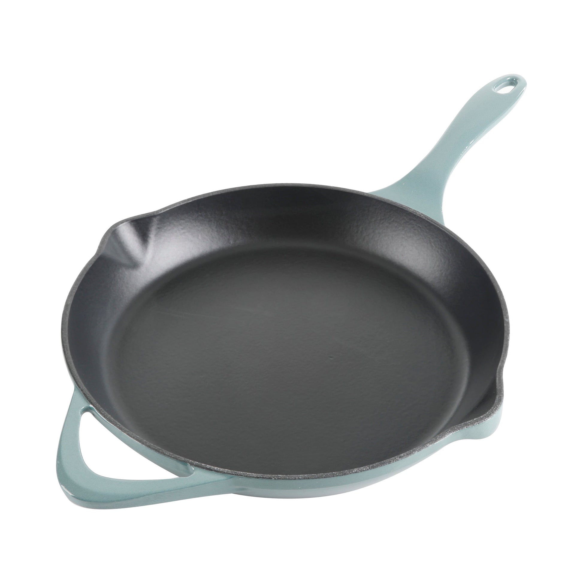 Cravings By Chrissy Teigen 11 Inch Round Enameled Cast Iron Skillet in Ombre Green W2B