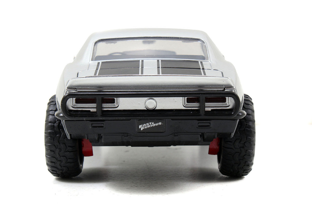 Roman's Chevrolet Camaro Z/28 Silver "Fast & Furious 7" Movie 1/24 Diecast Model Car by Jada