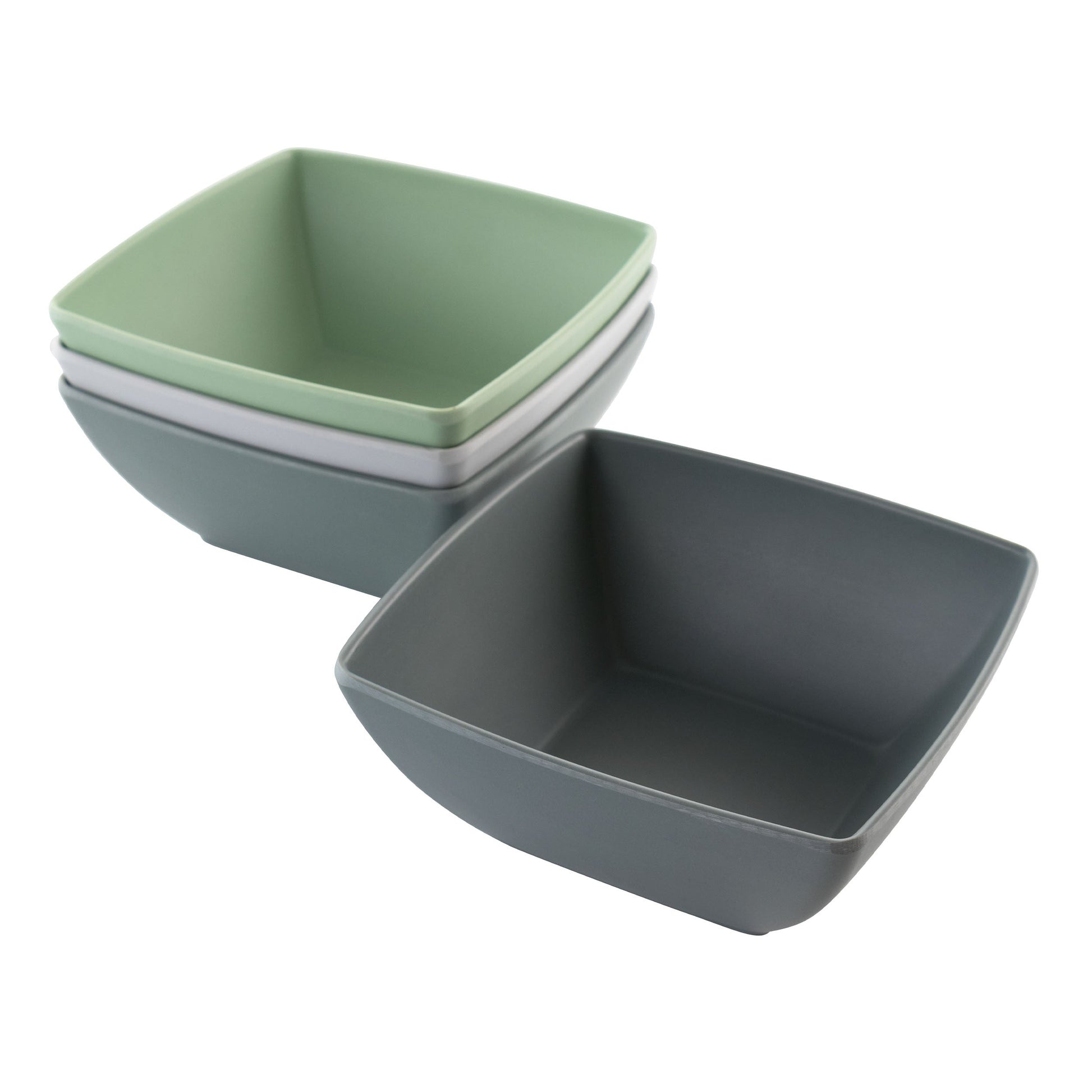 Gibson Home Grayson 4 Piece 6 Inch Melamine Bowl Set in Assorted Colors W2B
