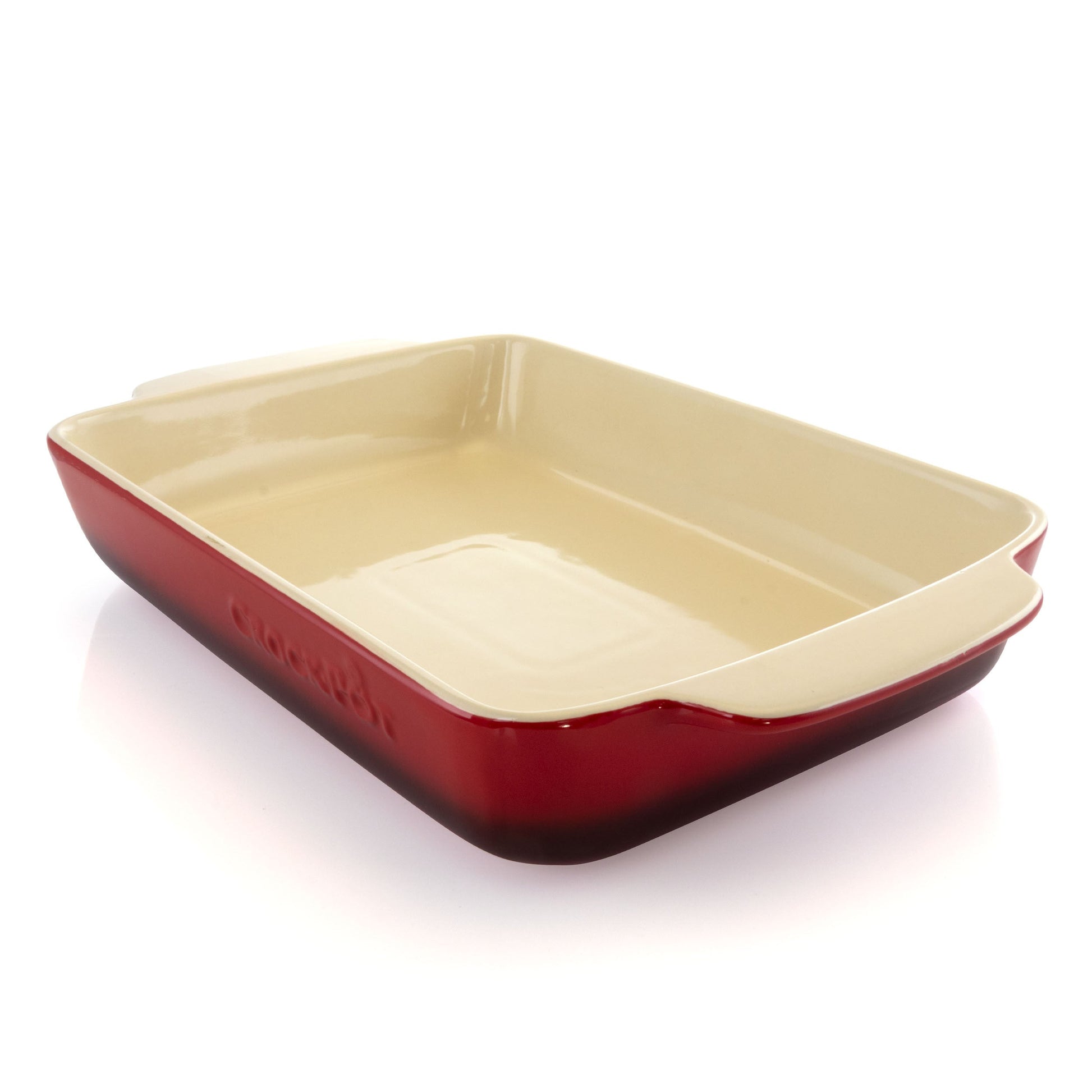 Crock Pot Artisan 4 Quart Stoneware Bake Pan in Red W2B