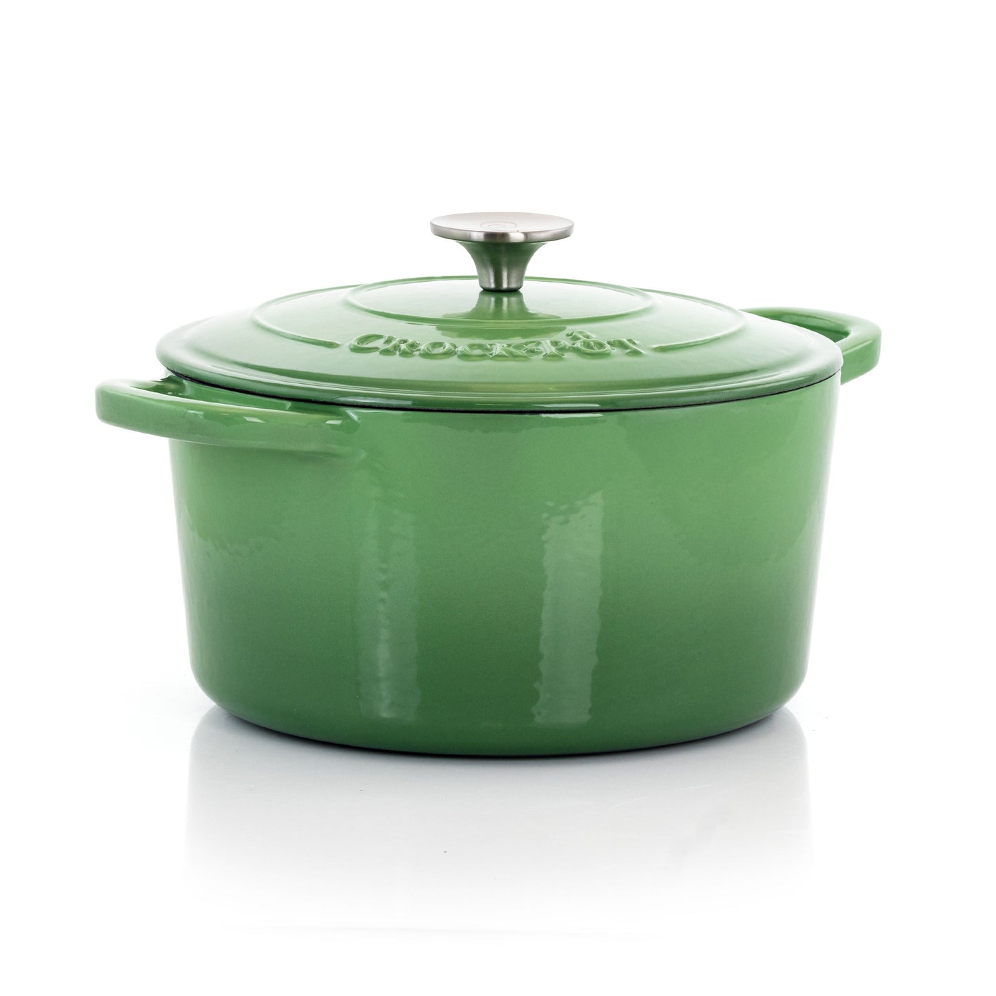 Crock-Pot Artisan 2 Piece 5 Quarts Enameled Cast Iron Dutch Oven in Pistachio Green W2B