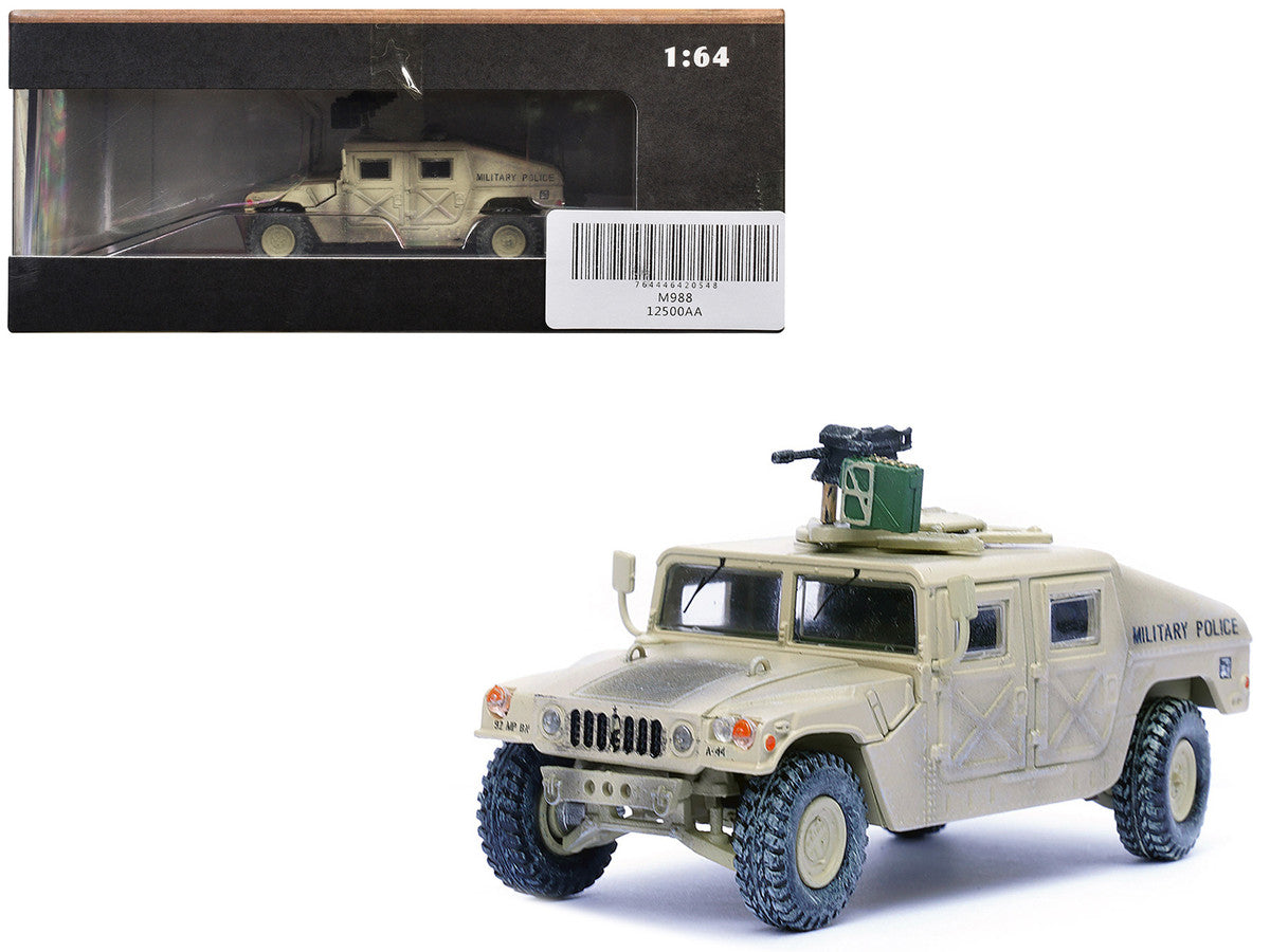 M988 Modern 4×4 Utility Vehicle with Grenade Launcher Desert Sand "Military Police 4th Traffic Platoon A company 92nd MP Battalion 89th MP Brigade Ad Daman Saudi Arabia Gulf War" (1990) "Military Miniature" Series 1/64 Diecast Model by Panzerkampf Panzerkampf