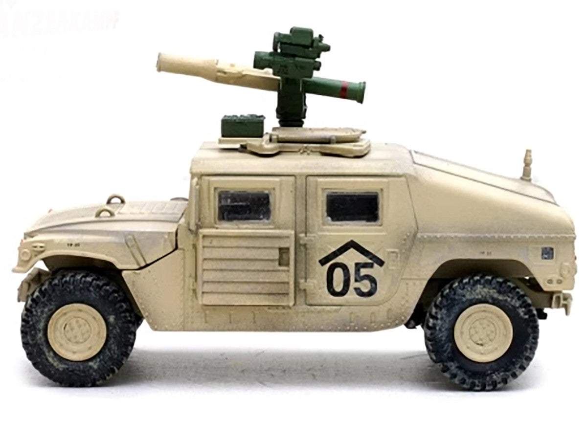 M1046 HUMVEE Tow Missile Carrier Desert Camouflage "E Troop 9th Regiment 2nd Brigade Combat Team 3rd Infantry Division (Mechanized) Iraq" (2003) "Military Miniature" Series 1/64 Diecast Model by Panzerkampf Panzerkampf
