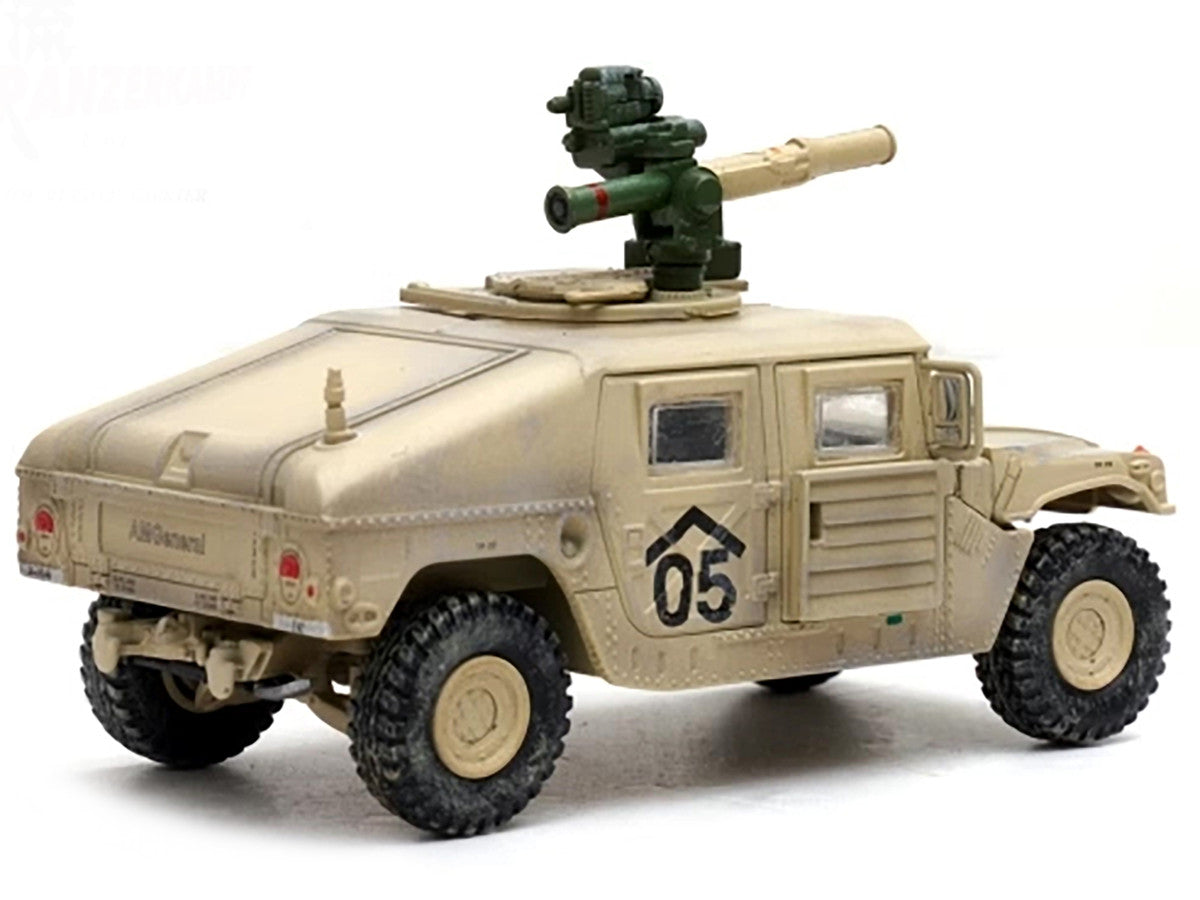 M1046 HUMVEE Tow Missile Carrier Desert Camouflage "E Troop 9th Regiment 2nd Brigade Combat Team 3rd Infantry Division (Mechanized) Iraq" (2003) "Military Miniature" Series 1/64 Diecast Model by Panzerkampf Panzerkampf