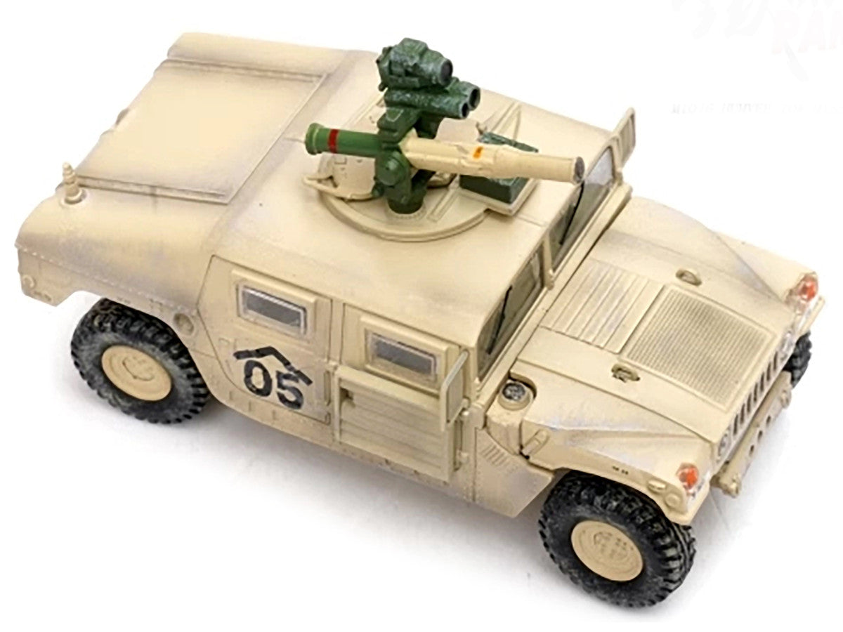 M1046 HUMVEE Tow Missile Carrier Desert Camouflage "E Troop 9th Regiment 2nd Brigade Combat Team 3rd Infantry Division (Mechanized) Iraq" (2003) "Military Miniature" Series 1/64 Diecast Model by Panzerkampf Panzerkampf