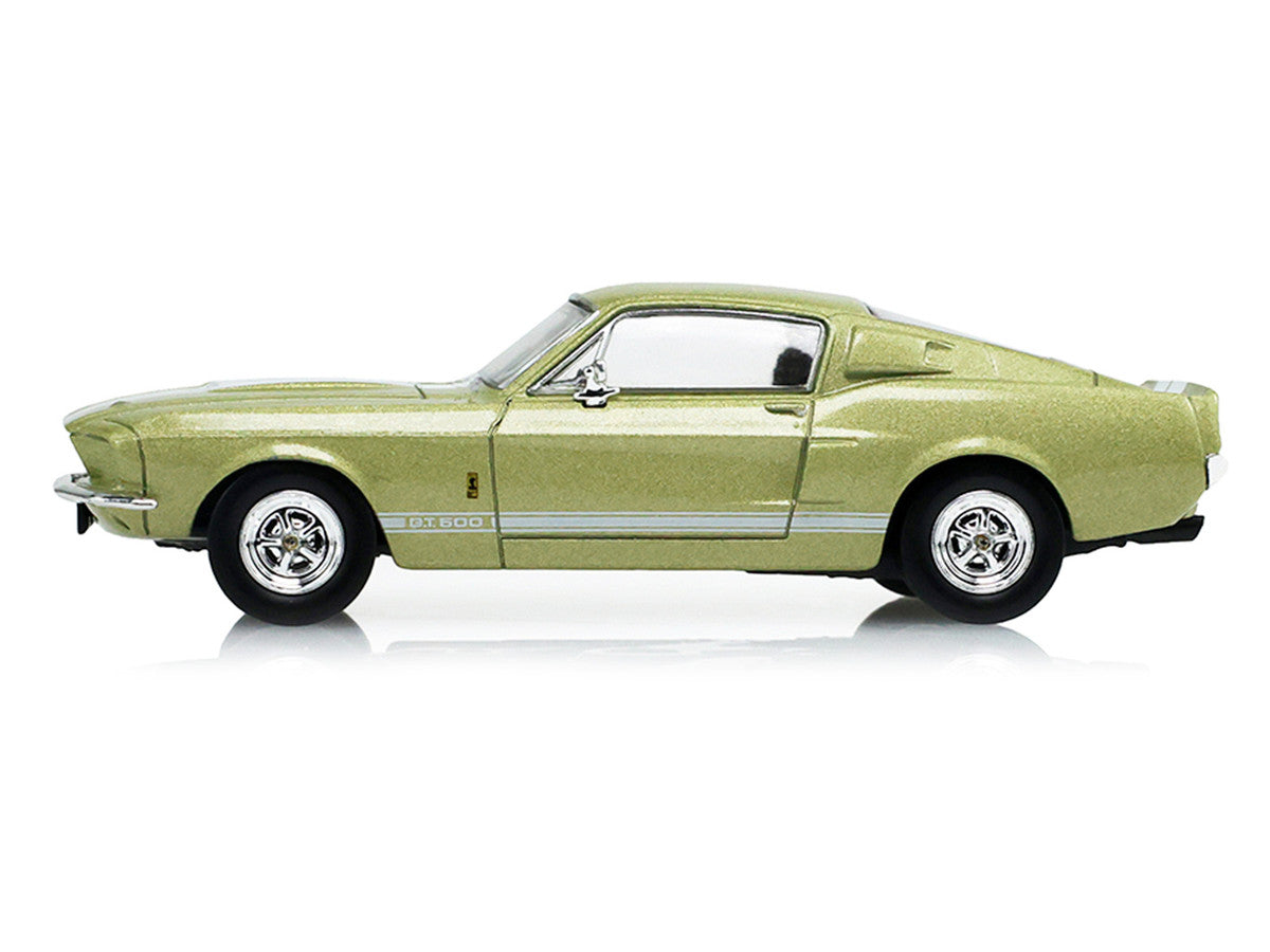 1967 Ford Shelby GT500 Lime Gold Metallic with White Stripes "Stampede" Series 2 1/64 Diecast Model Car by Greenlight Greenlight