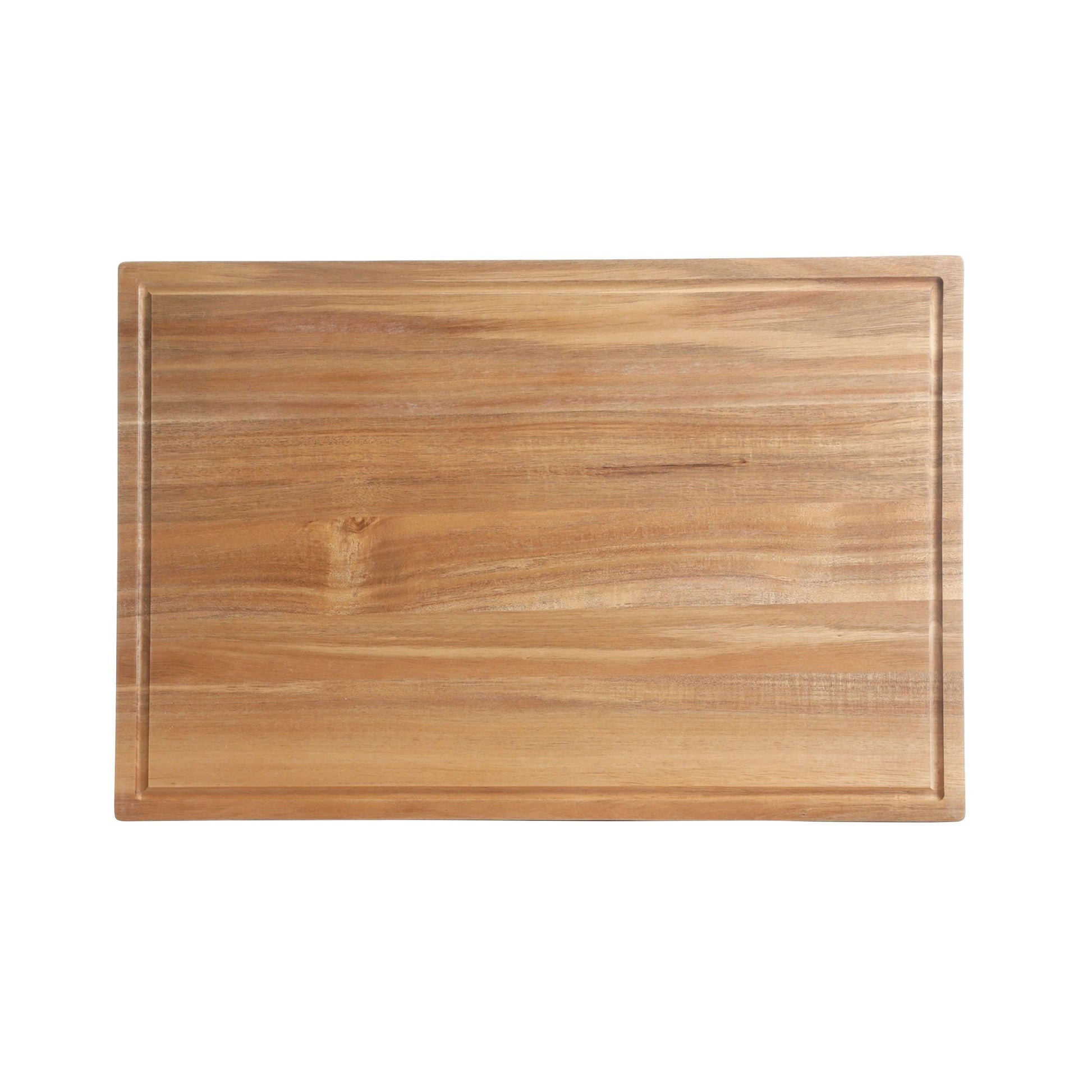 Kenmore Elite Kenosha 29 Inch Acacia Wood Cutting Board with Groove Handles W2B