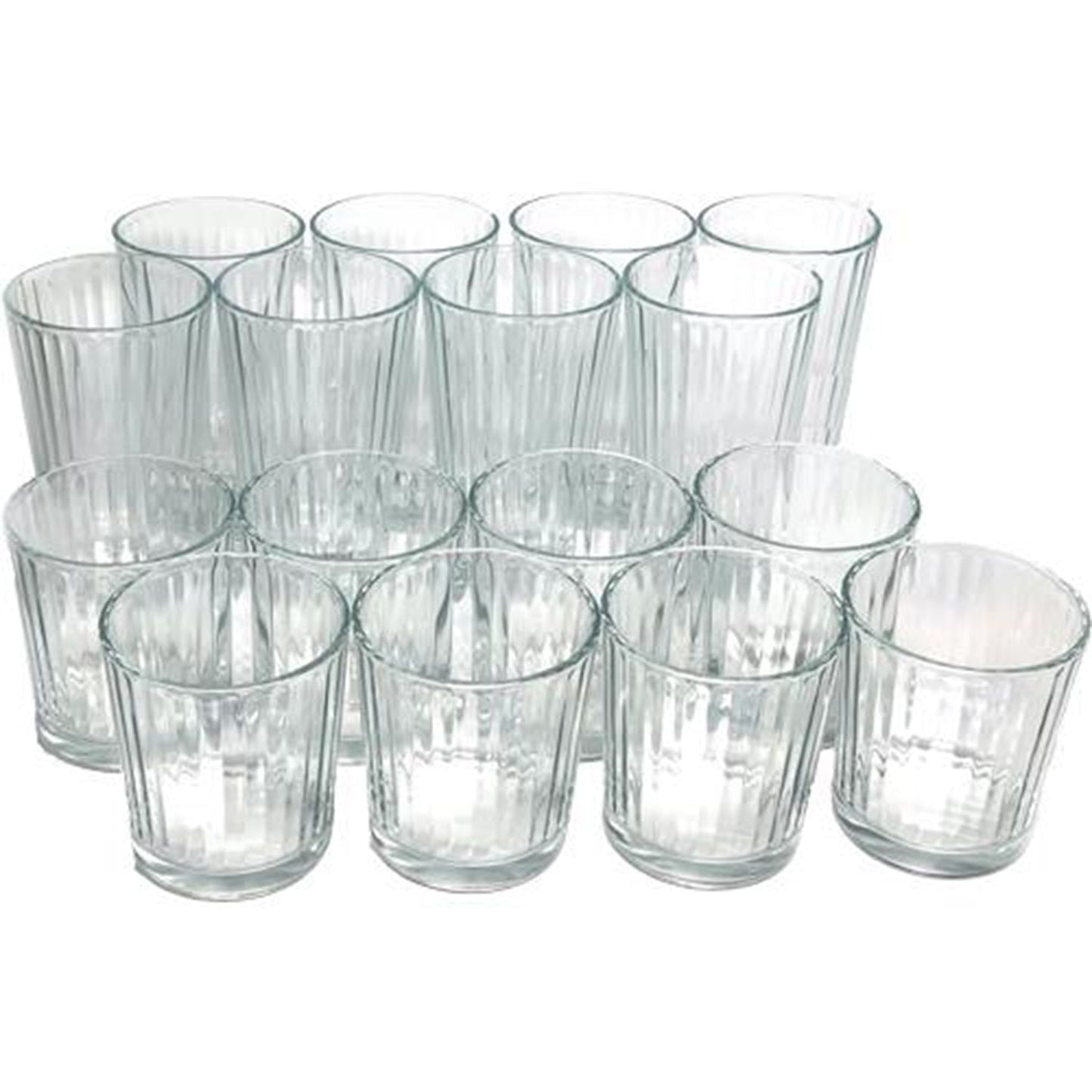 Gibson 16pc Home Moonstone Glass Double Old Fashion and Tumbler Set W2B