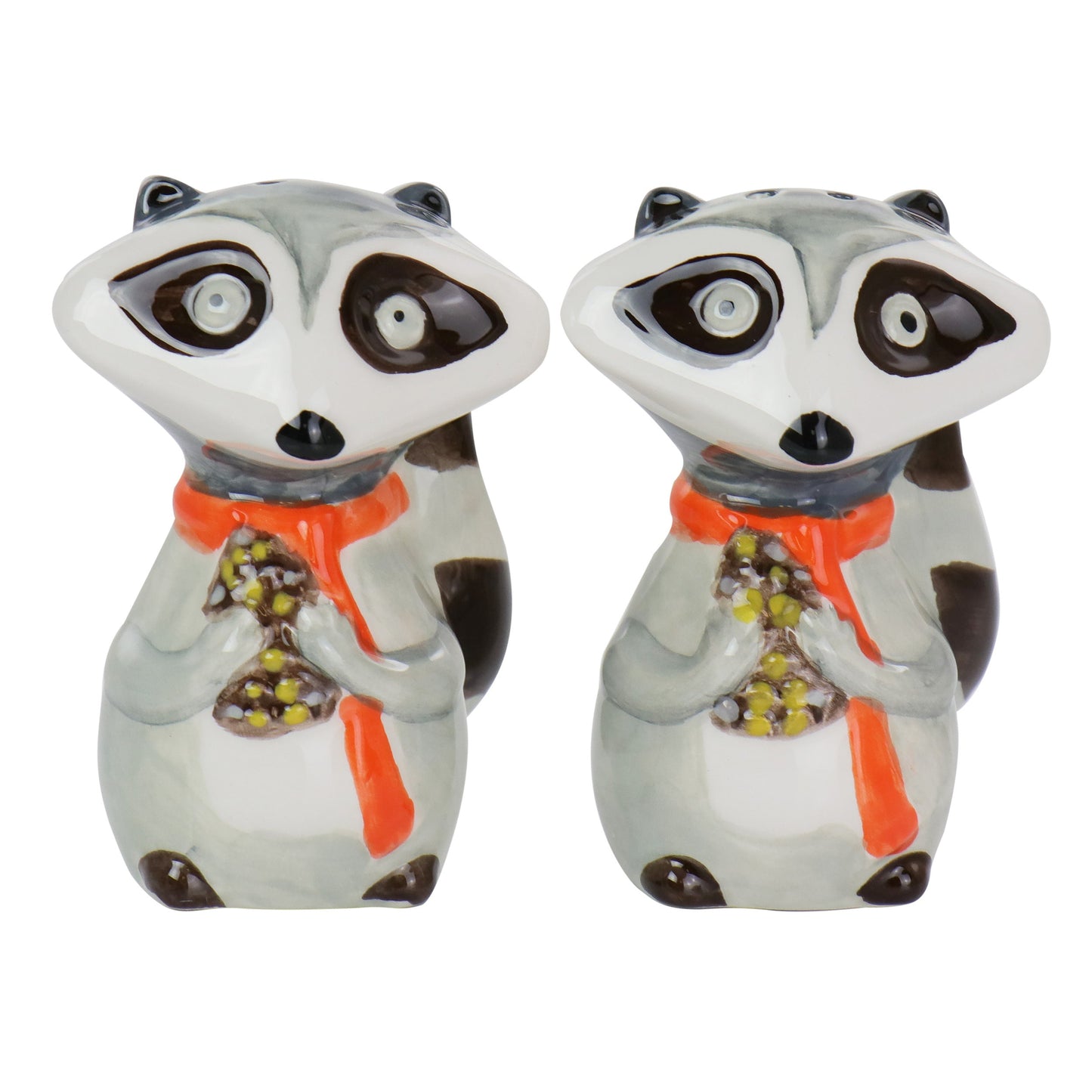 Gibson Home Woodland Raccoon 2 Piece Hard Dolomite Salt and Pepper Set W2B