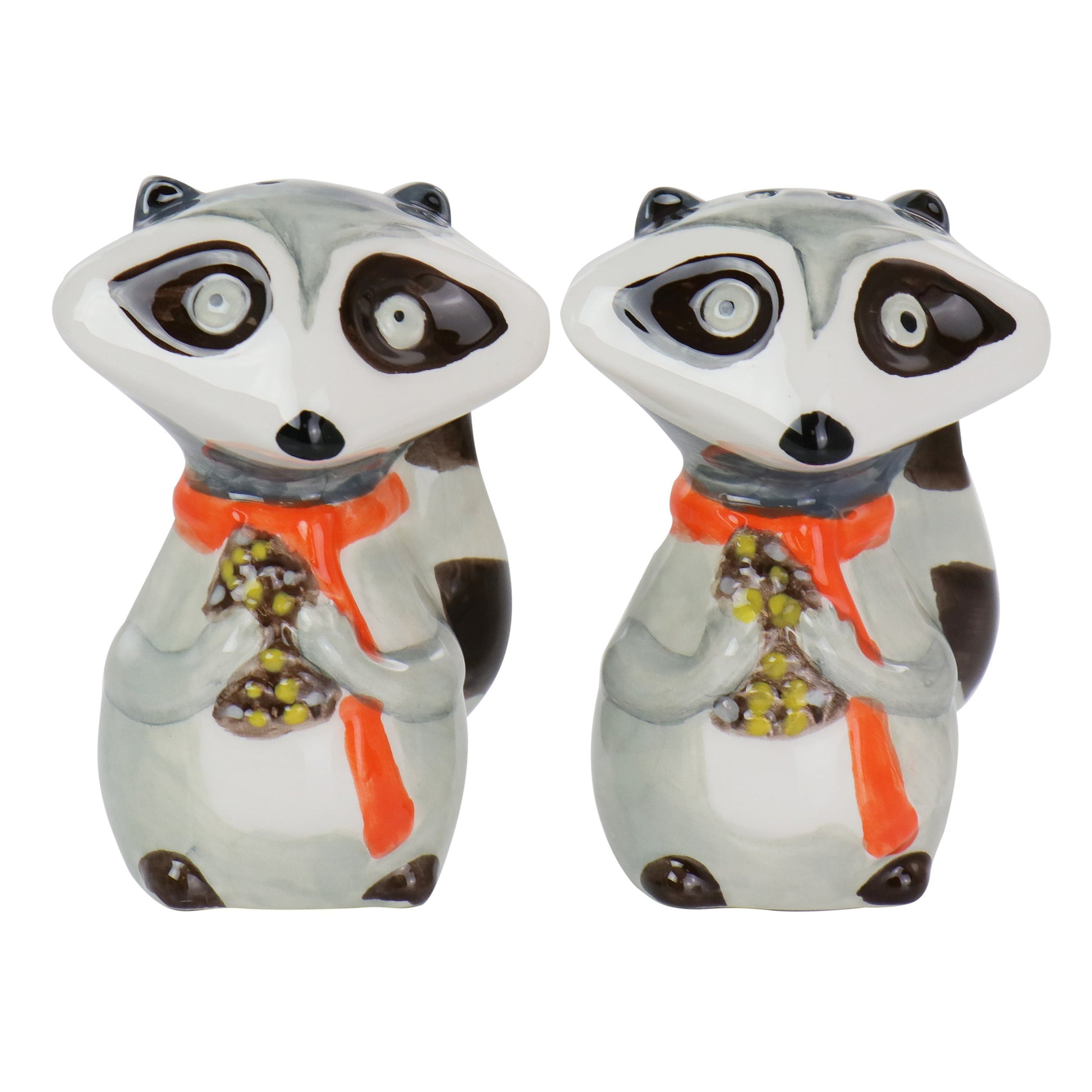 Gibson Home Woodland Raccoon 2 Piece Hard Dolomite Salt and Pepper Set W2B