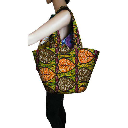 Batik print handbag