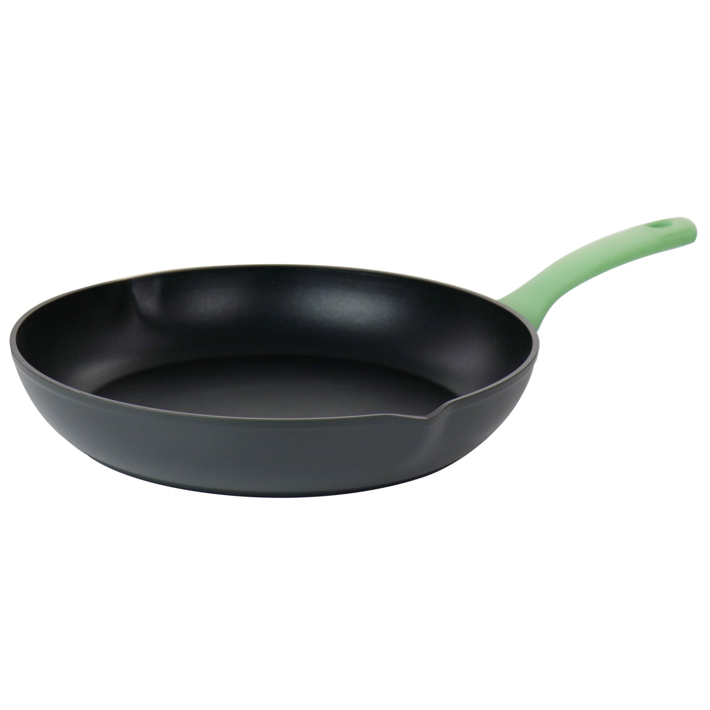 Oster Rigby 9.5 Inch Aluminum Nonstick Frying Pan in Green with Pouring Spouts W2B
