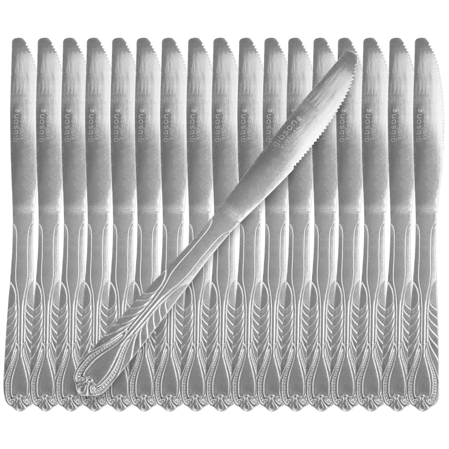 Gibson Everyday Jasper 18 Piece Dinner Knife Set W2B