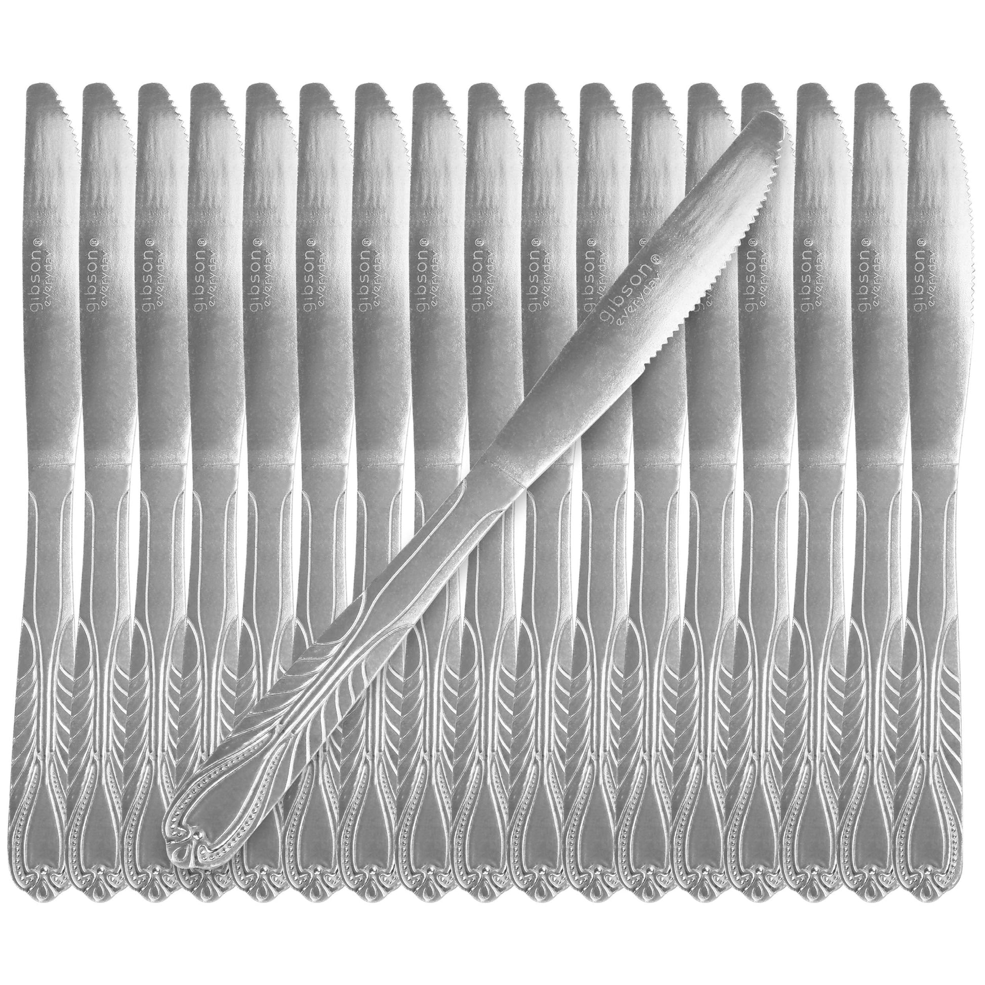 Gibson Everyday Jasper 18 Piece Dinner Knife Set W2B