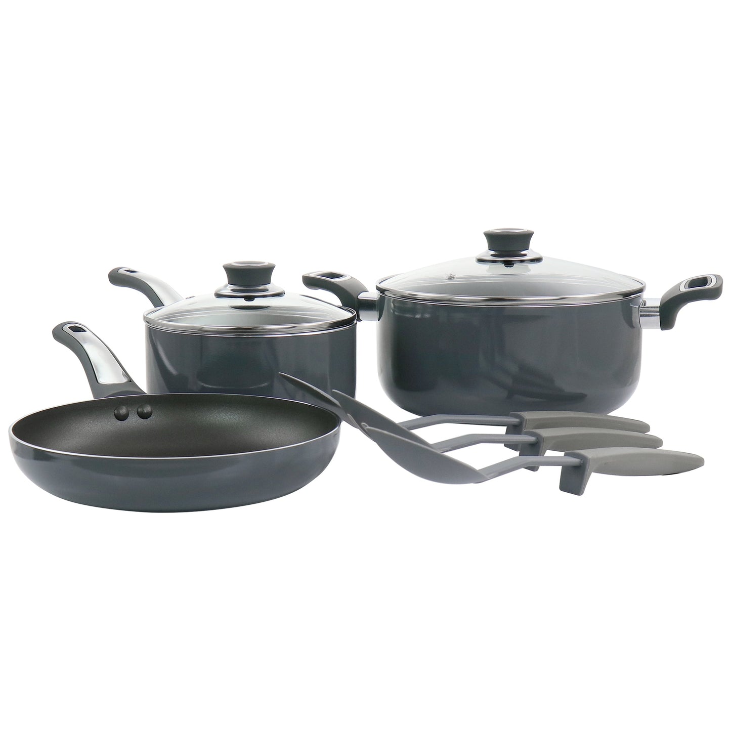 Oster Legacy 8 Piece Aluminum Nonstick Cookware Set in Gray W2B