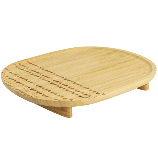Gibson Home 13.5 Inch Sadler Wooden Serving Tray W2B