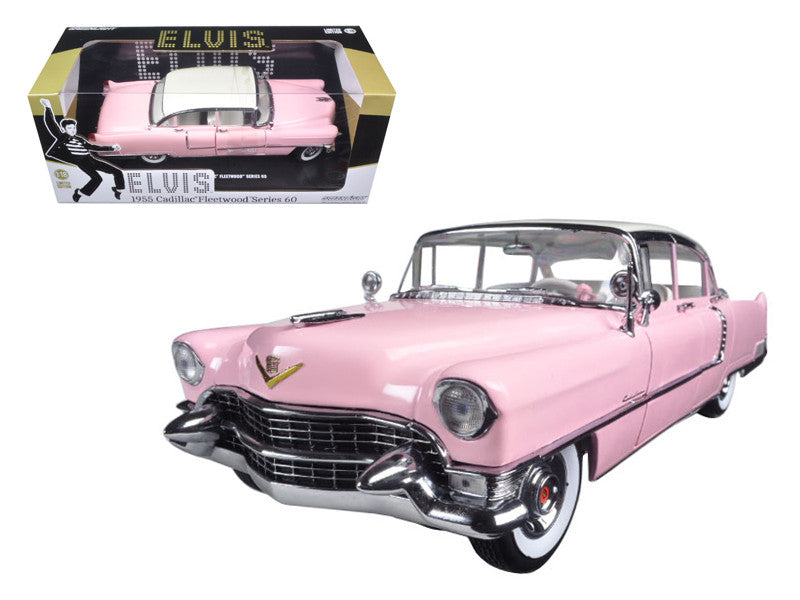 1955 Pink Cadillac Fleetwood Series 60 Special "Elvis Presley" 1/18 Diecast Model Car by Greenlight Greenlight